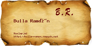 Bulla Ramón névjegykártya